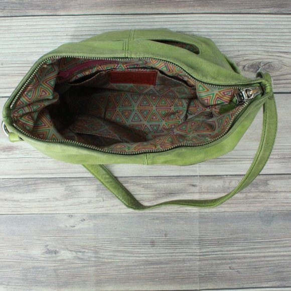 HOBO The Original Women's Avocado Green Leather Shoulder Crossbody Bag - Picture 4 of 11